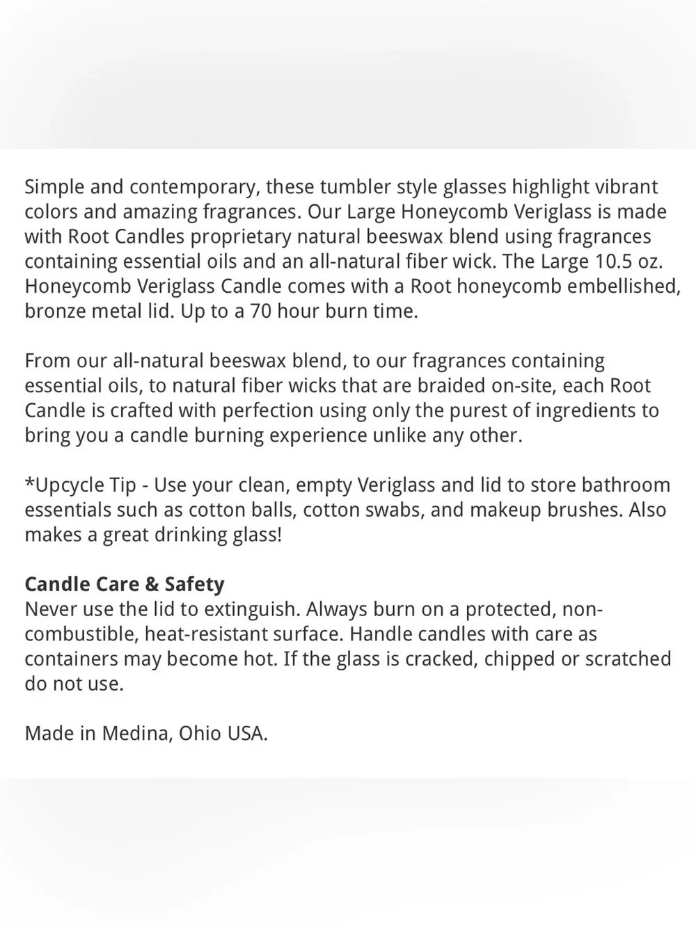 ROOT CANDLES BAYBERRY LARGE VERIGLASS CANDLE, 10.5 OUNCES